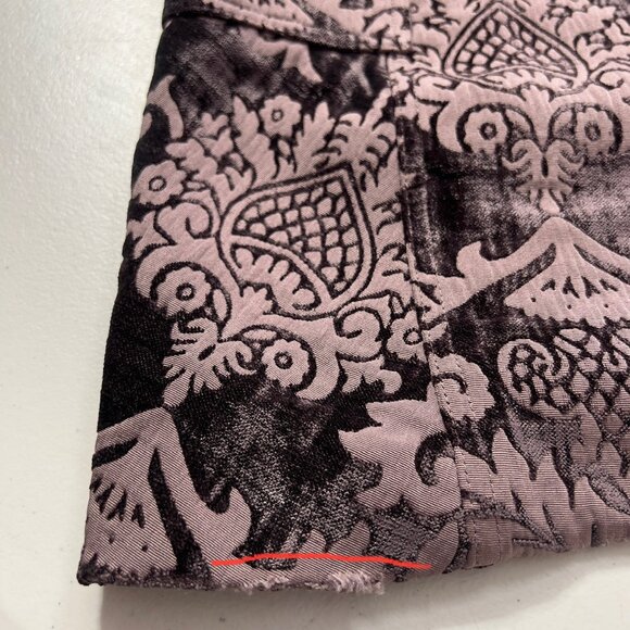 Free People Pink & Black Brocade Velvet Coat – Size 4 – Winter Women’s - Picture 11 of 11